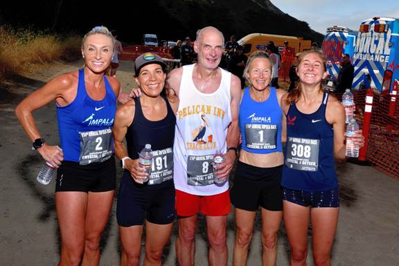 The first five finishers!